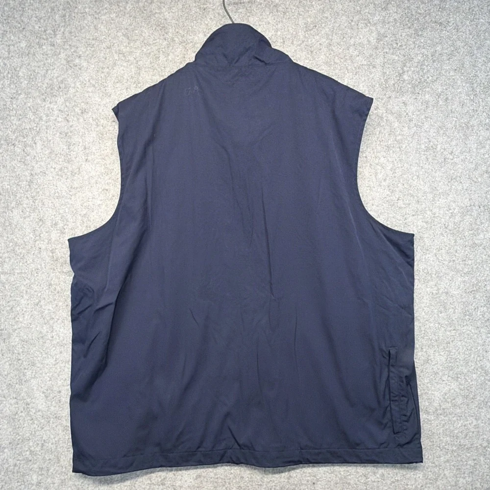 Polo Ralph Lauren Mens XL Mock Neck Full Zip Vest Golf Navy Blue Outdoor